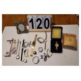 Flat of Watches w/ Rhine Stone Picture Frame ~ Pin