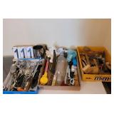 Box of Kitchen Utensils ~ Wisk ~ Rolling Pin ~ Kni