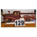 Wooden Playboy Toy # 1031 Fire Truck 10 X 38 X 10.