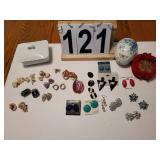 Flat of Pierced and Clip On Earrings ~ Trinket