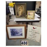 2 Religious Pictures ~ Ducks ~ Cardinal