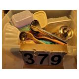 Tote of Plastic Ware Some Tupperware ~ Canisters