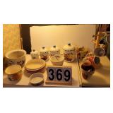 Canister Set ~ Flower Pots ~ Cups w/ Holder