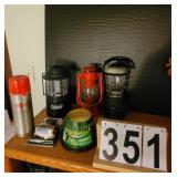 Camping Lanterns ~ Thermos ~ Coffee Pot (In Gray T