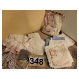 Basket Full of Table Cloths ~ Crochet Dollies ~