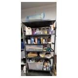 Black Shelf w/ Car Cleaning Items