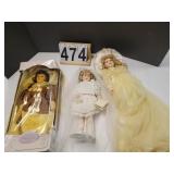 Group of Porcelain Dolls ~ Playing Bride