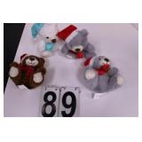 4 Stuffed Christmas Bears