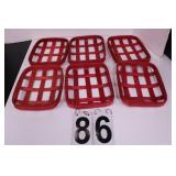 6 Red Tabacco Baskets