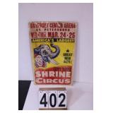 Vintage Egypt Temple Shrine Circus Poster 22"X14"