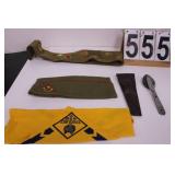 Flat W/ Boy Scout Knife Fork Spoon