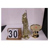 Glass Santa ~ Candle Holder