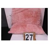 Pair of Pink Furry Pillows