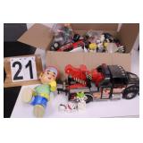 Box of Toy w/ Tonka Tow Truck ~ Dalmatian Figures