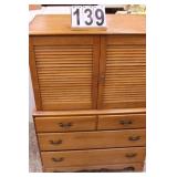 Old Capitol Door Chest on Chest 50"T X 36"W X 20"D