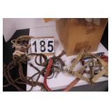 Box of Horse Items w/ Leg Wraps