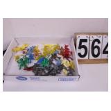 Flat W/ Plastic Cowboys - Indians  - Army Toys