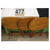 3 Wooden TV Trays