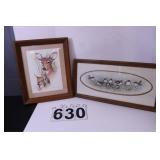 Paul Whitney Hunter Deer Picture 16" X 13" -