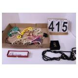 Flat Of Costume Jewelry Includes Costume Rings -