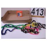 Flat Of Costume Jewelry Includes Brown Beads