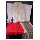 Box of Dresses ~ Size 14 Faux Fur Coat