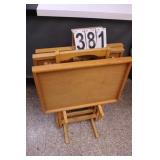 3 Wooden TV Trays