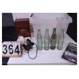 Clear Tub W/ Coke Bottles ~ Clip On Desk Lamp