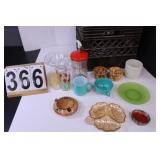 Crate W/ Floral Juice Glasses ~ 2 Cup Mixer ~