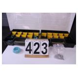 2 Organizers W/ Craft Beads And Some Finished -