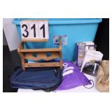 Blue Tote w/ Books ~ Bags ~ Small Wooden Shelf ~