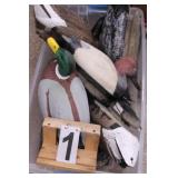 Clear Tote of Duck Decoys