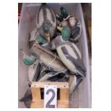 Clear Tote of Duck Decoys