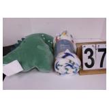 Dinosaur Pillow & Throw Blanket