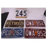 3 Missouri License Plates & 1 Novelty Plate