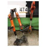 3 Black & Decker Weed Eaters (No Batteries ~