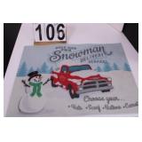 Snowman Door Mat 18"T X 24"W