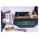 Metal Camera Box W/ Camera Flashes ~ Bulbs ~