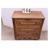 3 Drawer Dresser on Wheels 30"T X 29.5"W X 15"D