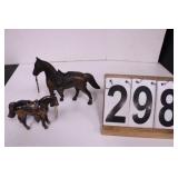 Pair of Bronze Horses