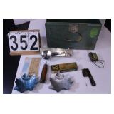 Metal Tool Box W/ Various Vintage Tools
