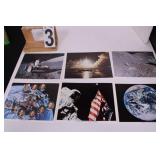6 Nasa Pictures w/ Apollo Launch Dated 1973