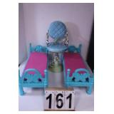 Doll Beds W/ Doll Beauticians Chair