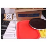 Box of Kitchen Items w/ Trays ~ Silverware Tray ~