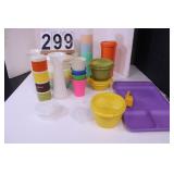Box Of Tupperware Includes Salt & Pepper