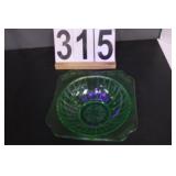 Green Candy Dish (Uranium Glass)
