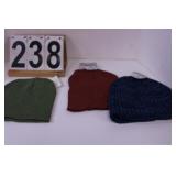 (3) Stocking Hats (New)