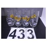 (4) Caterpillar Glasses (Pepsi) By Anchor Hocking