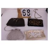 Flat of 4 Vintage Clutch Purses