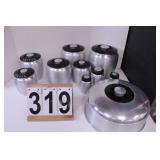 Aluminum Canister Set W/ Cake Cover - Grease Pot -